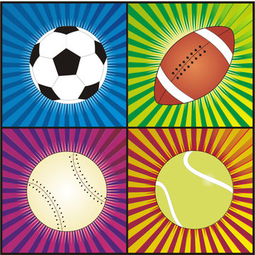 Pelotas De Deportes En Vector