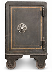 Antique iron safe - obrazy, fototapety, plakaty