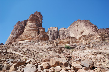 Fototapeta na wymiar Jordania - Wadi Rum desert rocka