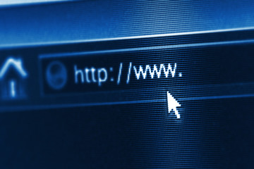 business and technology: internet url with some copy space