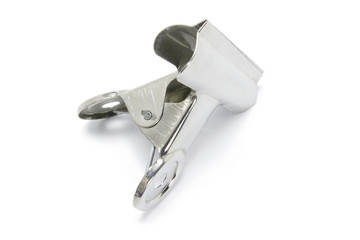 Bulldog Clip on White Background