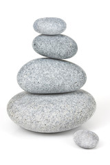 Fototapeta na wymiar Pebble kamienie układać w równowadze.