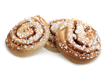 Cinnamon Bun isolated on white