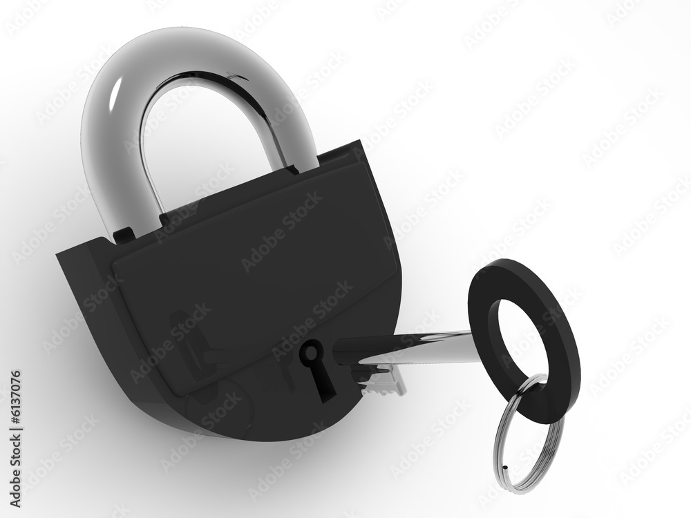 Poster Padlock with keys