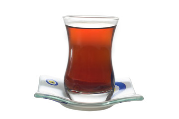 tea in a Turkish style glass