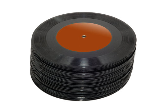 Vinyl Record isolated on a white background.