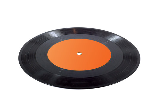 Vinyl Record isolated on a white background.