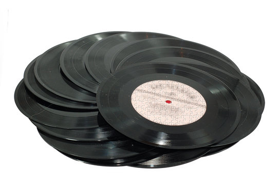 Vinyl Record isolated on a white background.