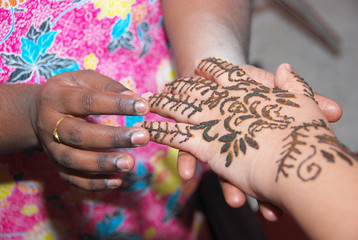Henna Tattoo on bride's hand
