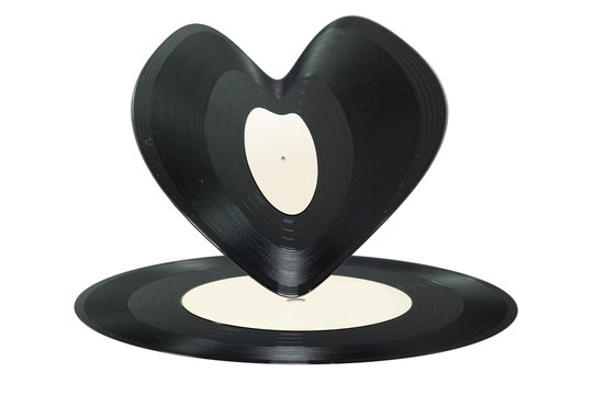 Vinyl Record isolated on a white background.
