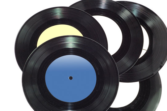 Vinyl Record isolated on a white background.