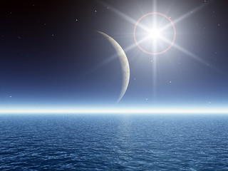 Super Bright Star over Sea © Dan Collier