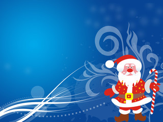 Christmas background with  Santa