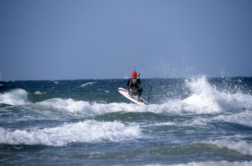 Fototapeta na wymiar sky surfing