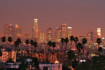 Zelfklevend Fotobehang Los Angeles Skyline van Los Angeles