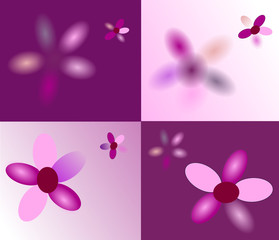 Purple flowers design