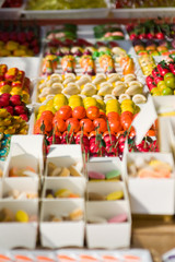 A marzipan stand in the market