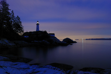 point atkinson lighthouse in twilight 