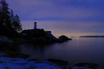 Washable wall murals Lighthouse point atkinson lighthouse in twilight 