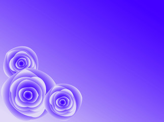 Decorazione con rose blu