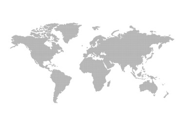 Fototapeta na wymiar dotted world map. Easy change colors.
