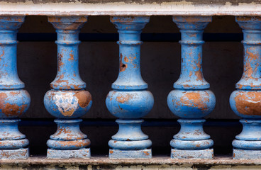 Five blue pillars 