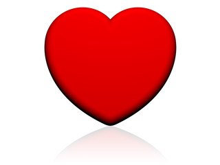 Red heart, symbol of love.