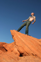 Obraz premium Male model with tattoos on his body