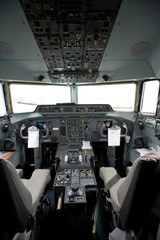 cockpit of an airplane