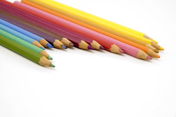 Naklejka premium Multicolor drawing pencils isolated