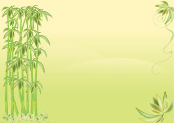  vector Bamboo background with a copy space