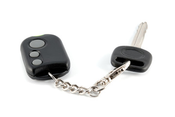 Car keys and charm from car alarm system