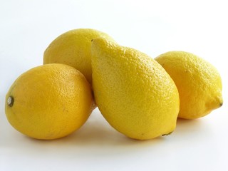 yellow juicy sour lemons