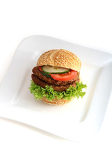  A sesame sandwich bread roll 
