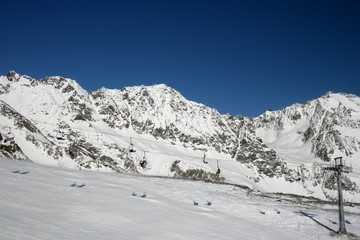 Fototapeta na wymiar Alps Glacier Stubai Austria