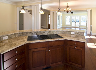 open kitchen looking out into living area