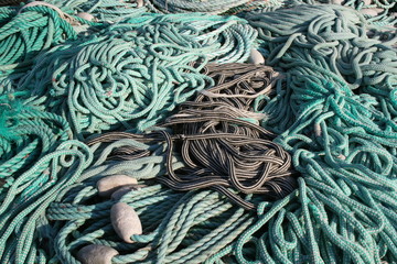 filet de pêche,bretagne,cordage