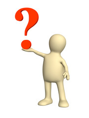 3d person - puppet a symbol ? holding in a hand