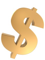 goldenes dollarzeichen