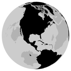 Earth US - Globe with continents