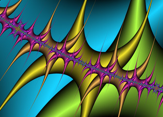 Sharp spikes fractal generated background image