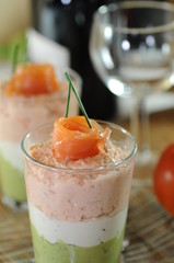 verrines au saumon