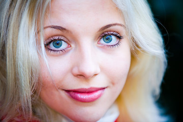 Portrait of young woman in outdoor location