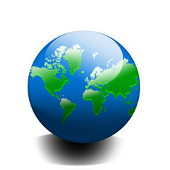 Planete terre dessin crystal fond blanc detouré