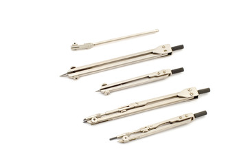 series object on white - tool - draftsman's instrument