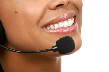  business woman with headset. 