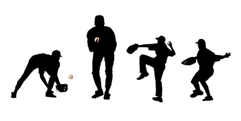 baseball silhouetten 1