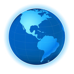 planet earth map from six views; illustration