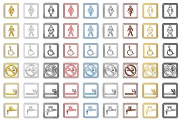 WC und Toilettensymbole (klein)