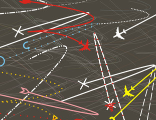 aviones surcando el cielo. aeronautica